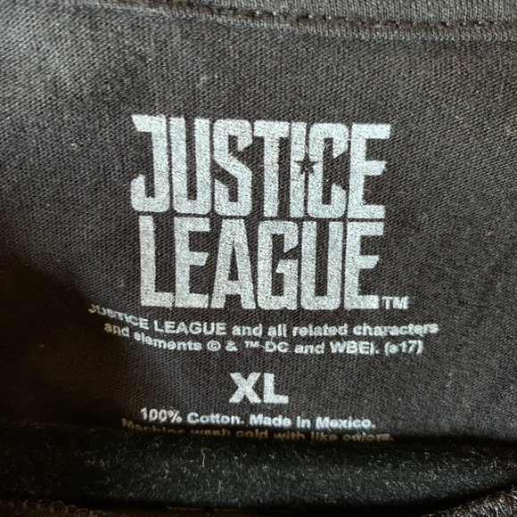 Unisex Justice League Black T-Shirt - X-Large, New Without Tags - Picture 4 of 4
